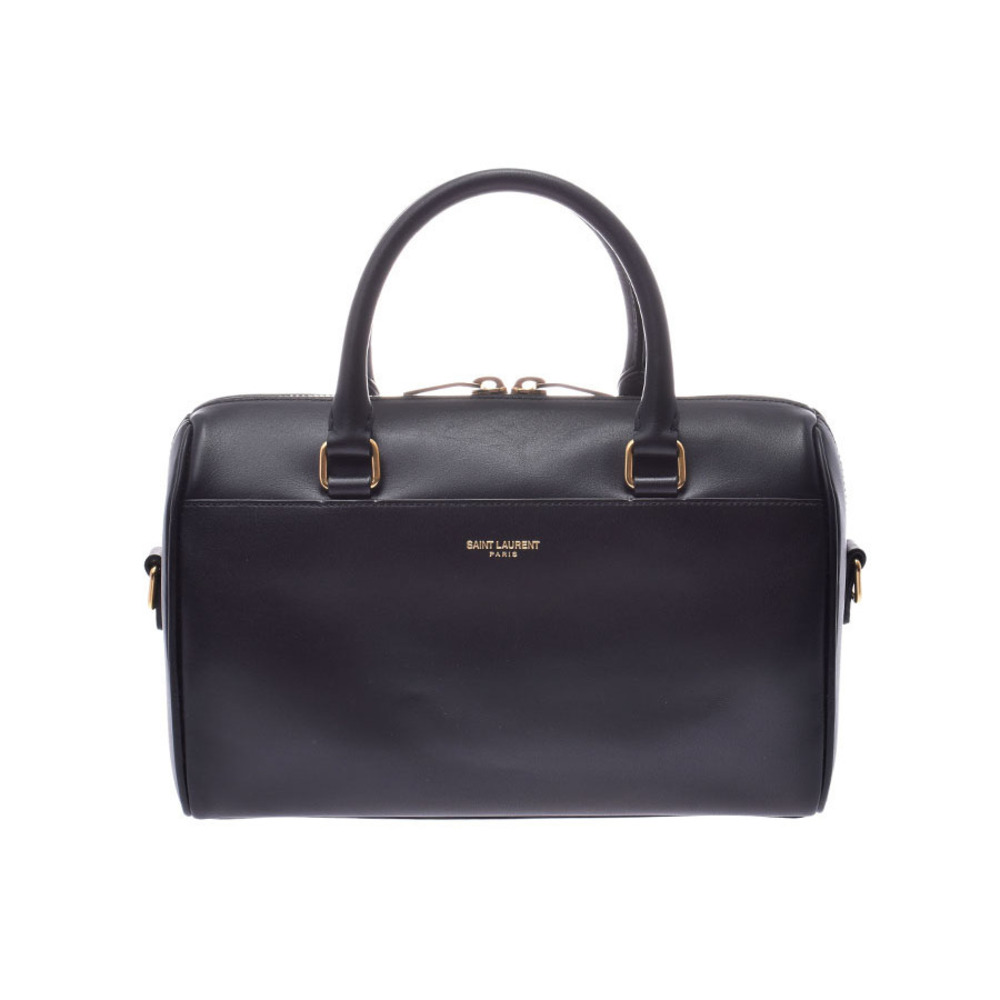 Saint Laurent Duffle Black Calfskin Handbag PARIS